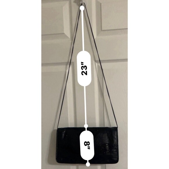 Vintage 80s Carlos Falchi Shoulderbag Black Lizard & Snakeskin Print Leather EUC - Picture 9 of 9